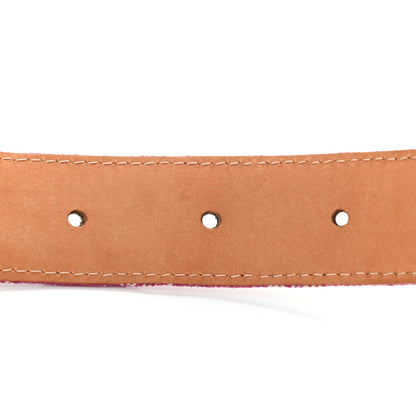 Louis Vuitton Denim Monogram Belt 80 32 Fuchsia 4 of 9