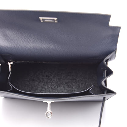 Hermes Epsom Kelly Sellier 25 Bleu Indigo 7 of 32