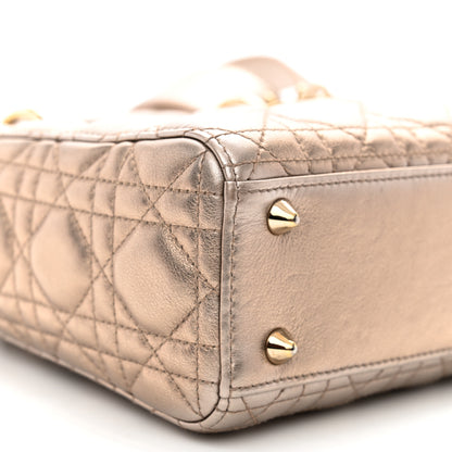 Christian Dior Metallic Lambskin Cannage Small My ABCDior Lady Dior Gold 10 of 11