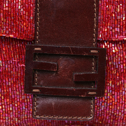 Fendi Beaded Baguette Red Pink 20 of 21
