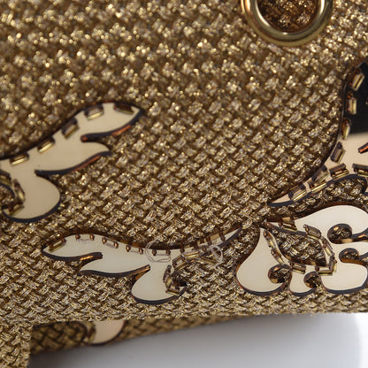 Chanel Tweed Mirror Embellished Medium Double Flap Gold 13 of 13