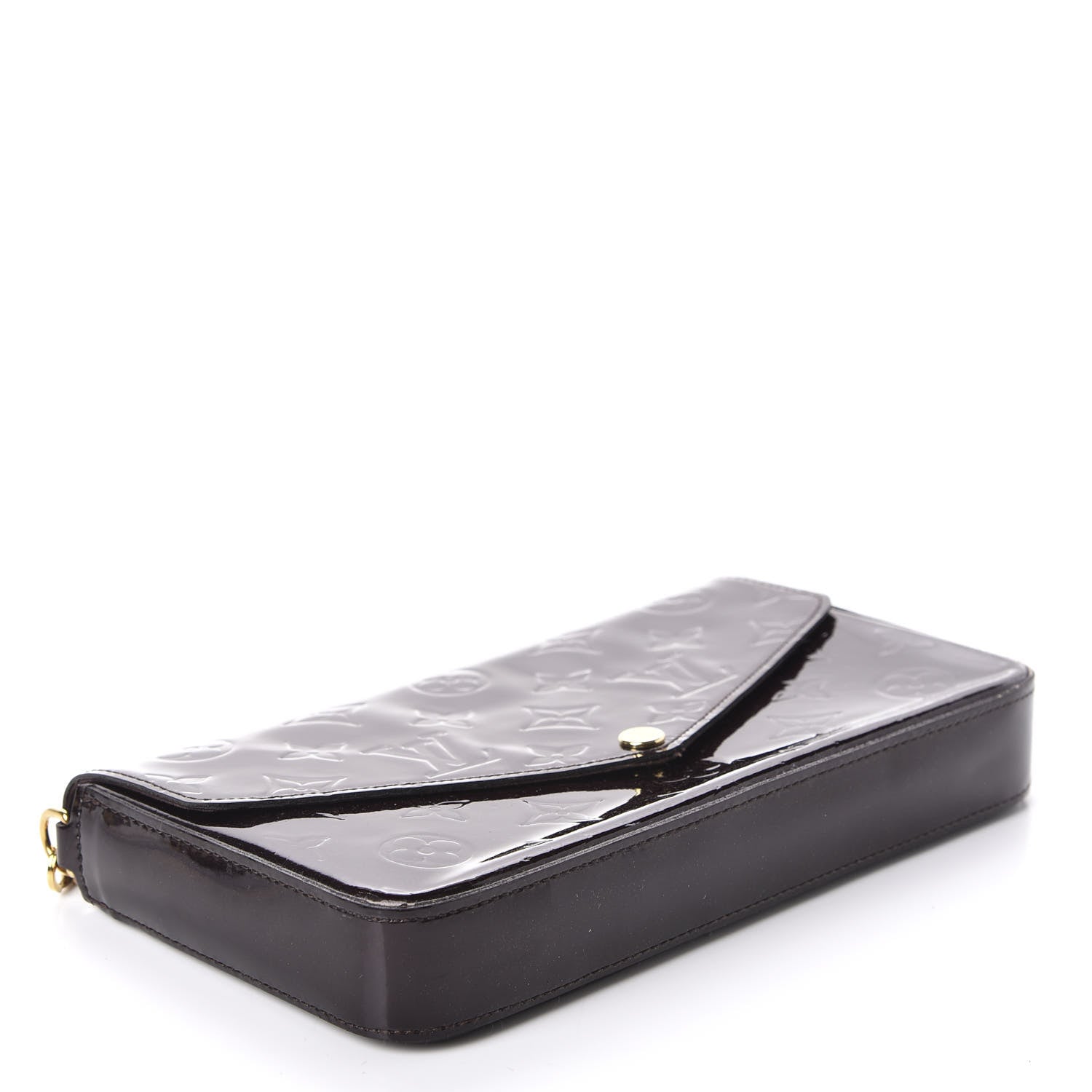 Louis Vuitton Vernis Pochette Felicie Chain Wallet Amarante 4 of 13