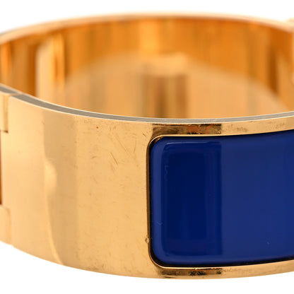 Hermes Enamel Wide Clic Clac H Bracelet PM Bleu Indigo 6 of 7
