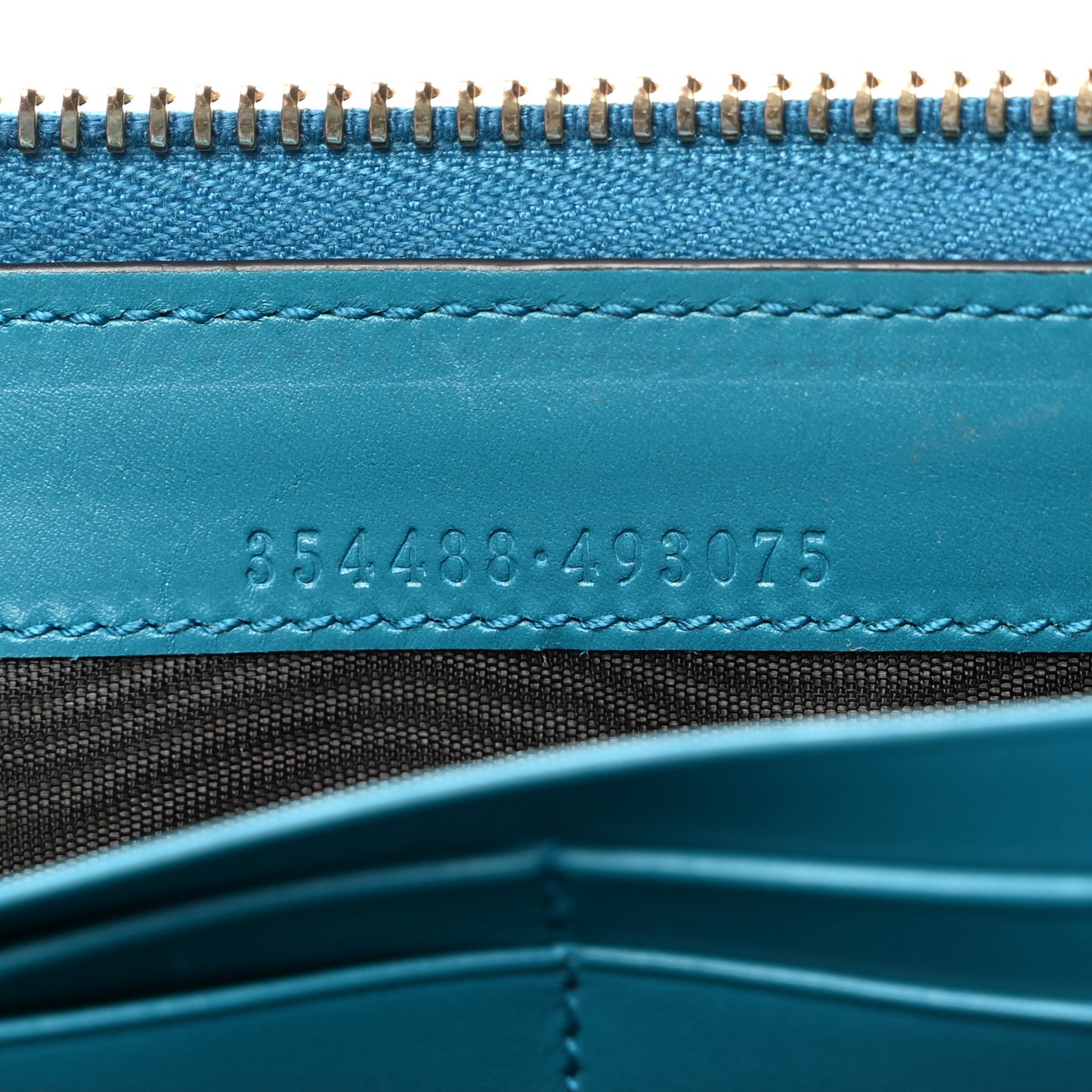 Bright Diamante Zip Around Wallet Turquoise