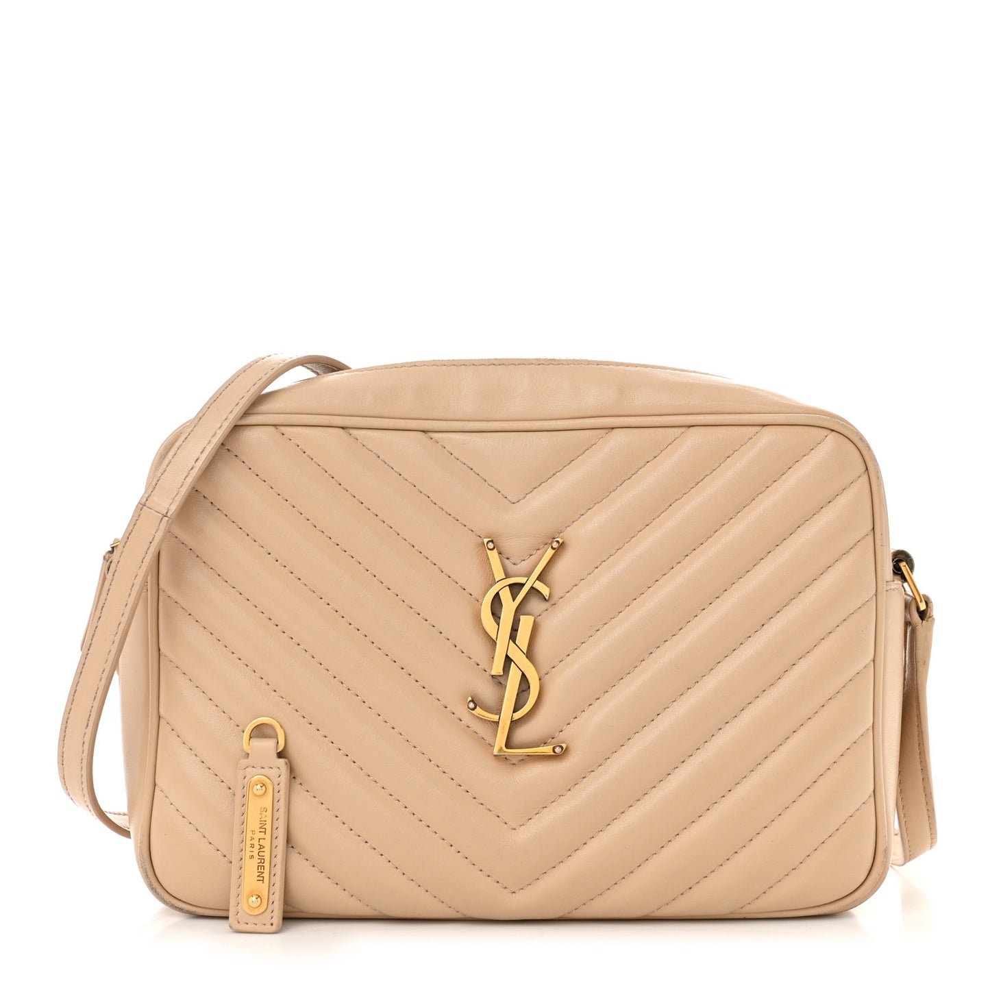 Calfskin Matelasse Monogram Lou Camera Bag Dark Beige