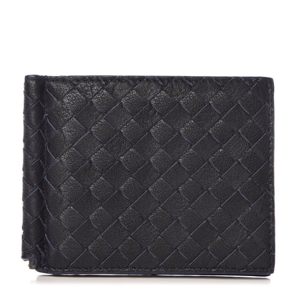Bottega Veneta Nappa Intrecciato Bi-Fold Wallet Blue 1 of 8