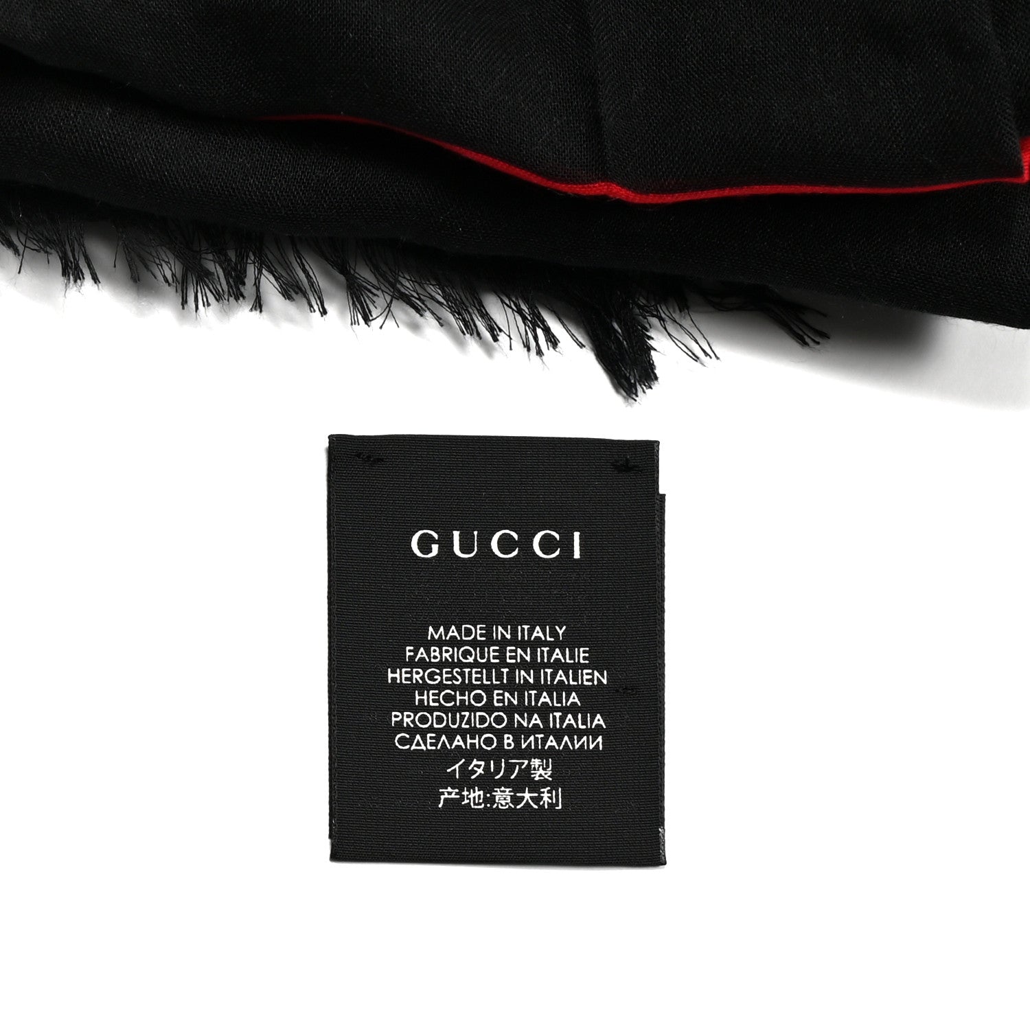 Gucci Modal Silk Coco Capitan Logo Square Scarf Black 5 of 5