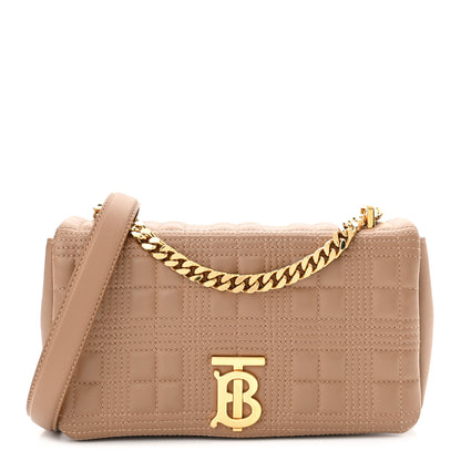 Burberry Lambskin Quilted Small Lola Bag Camel 1 of 10