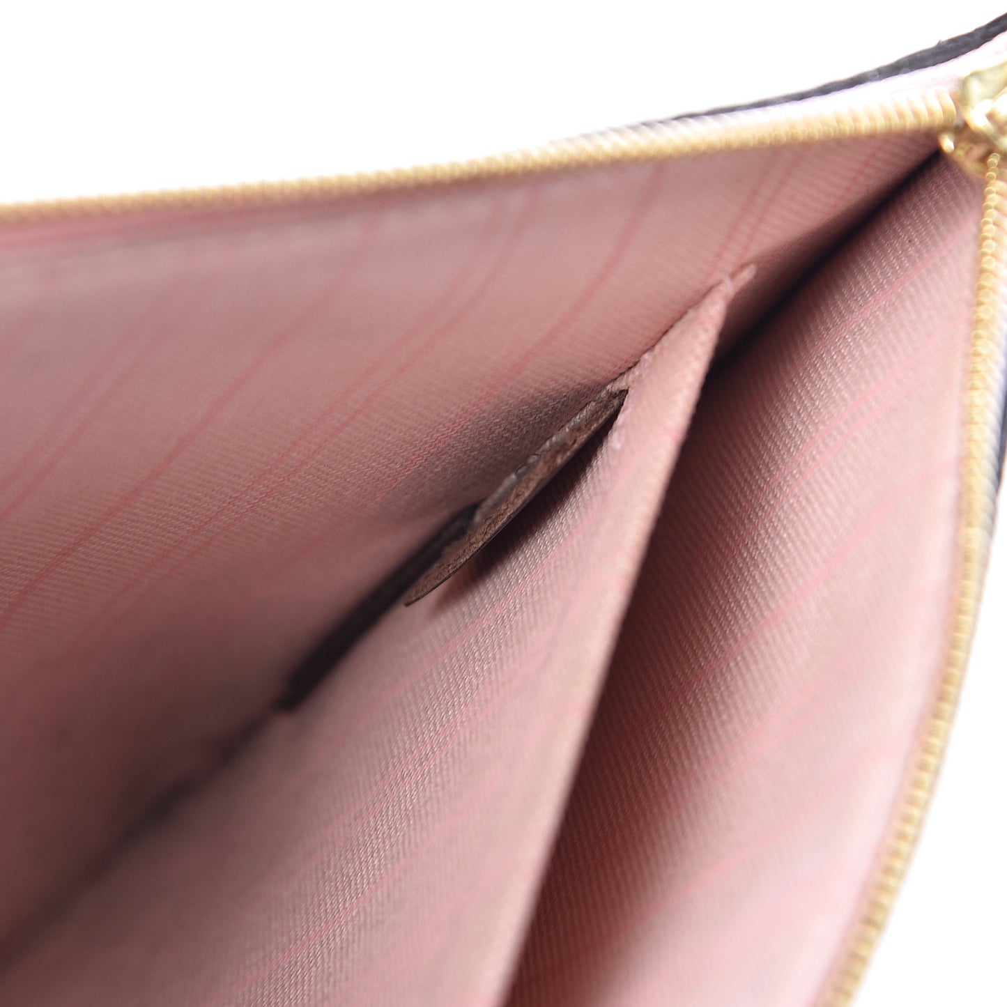 Damier Ebene Neverfull MM GM Pochette Rose Ballerine