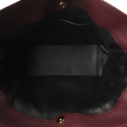 Saint Laurent Lambskin Matelasse Monogram Medium Jamie Shoulder Pouch Bag Rouge Cabernet 5 of 10