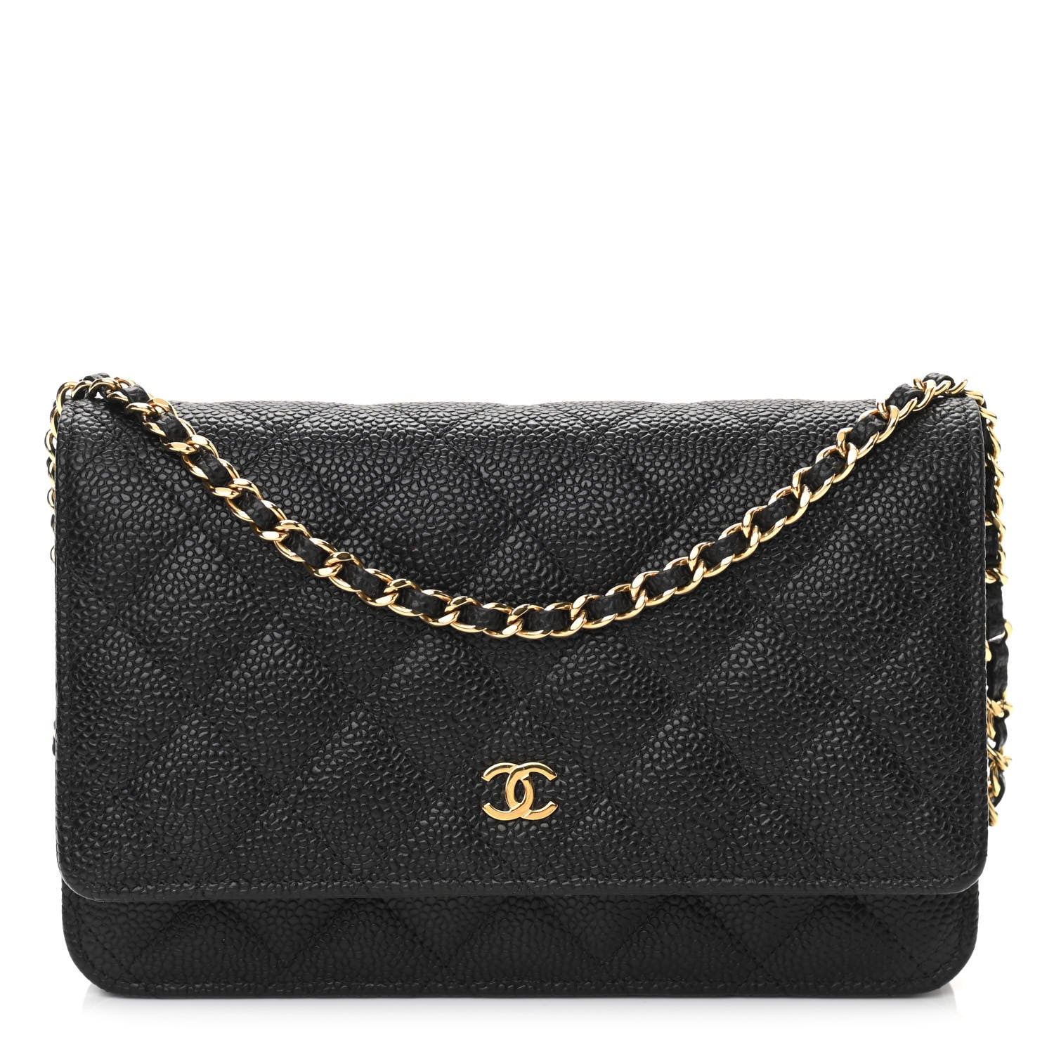 Chanel Caviar Quilted Wallet On Chain WOC Black 1 of 12