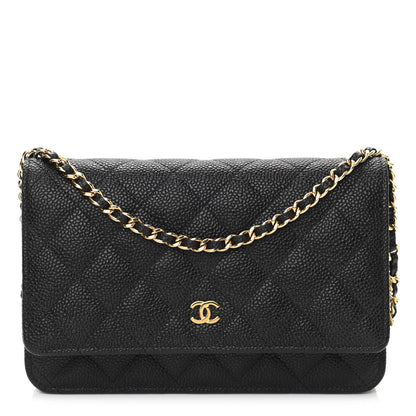 Chanel Caviar Quilted Wallet On Chain WOC Black 1 of 12