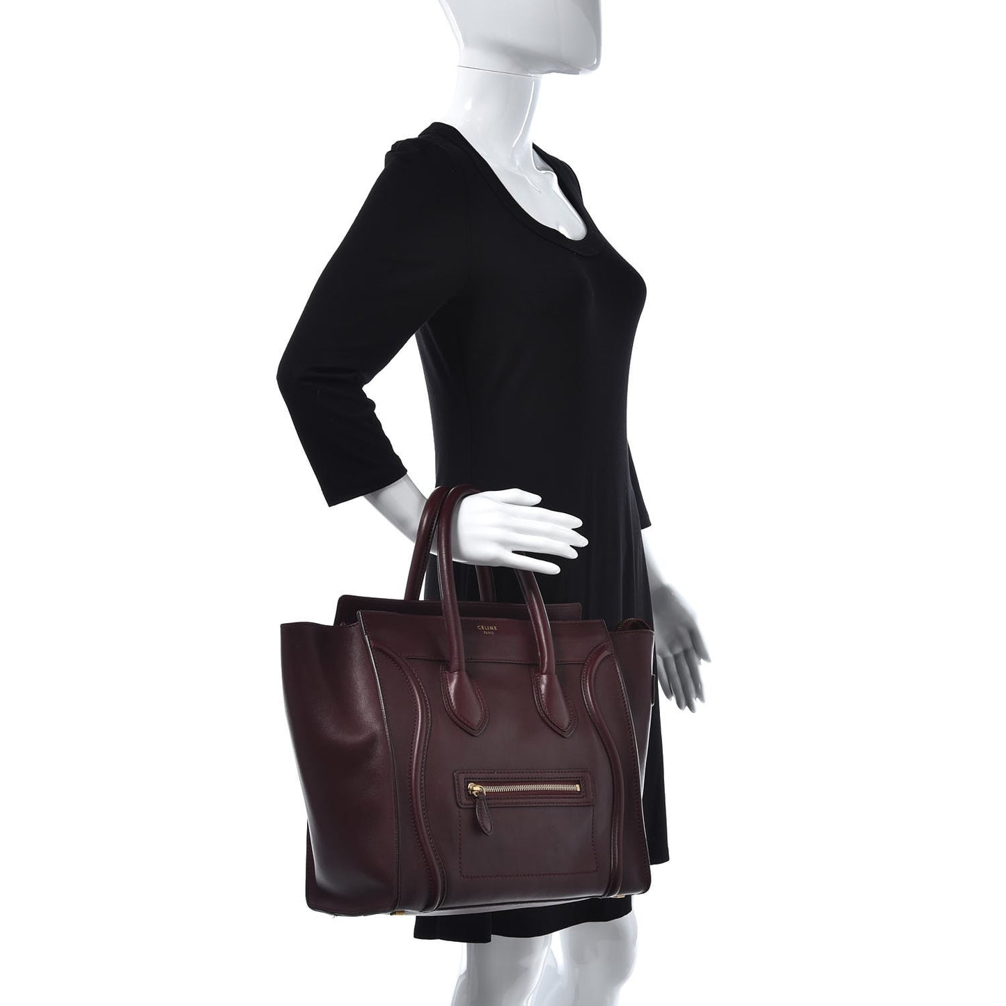 Smooth Calfskin Mini Luggage Burgundy