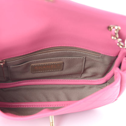 Chanel Goatskin Stitched Casual Trip Single Flap Pink 5 of 9
