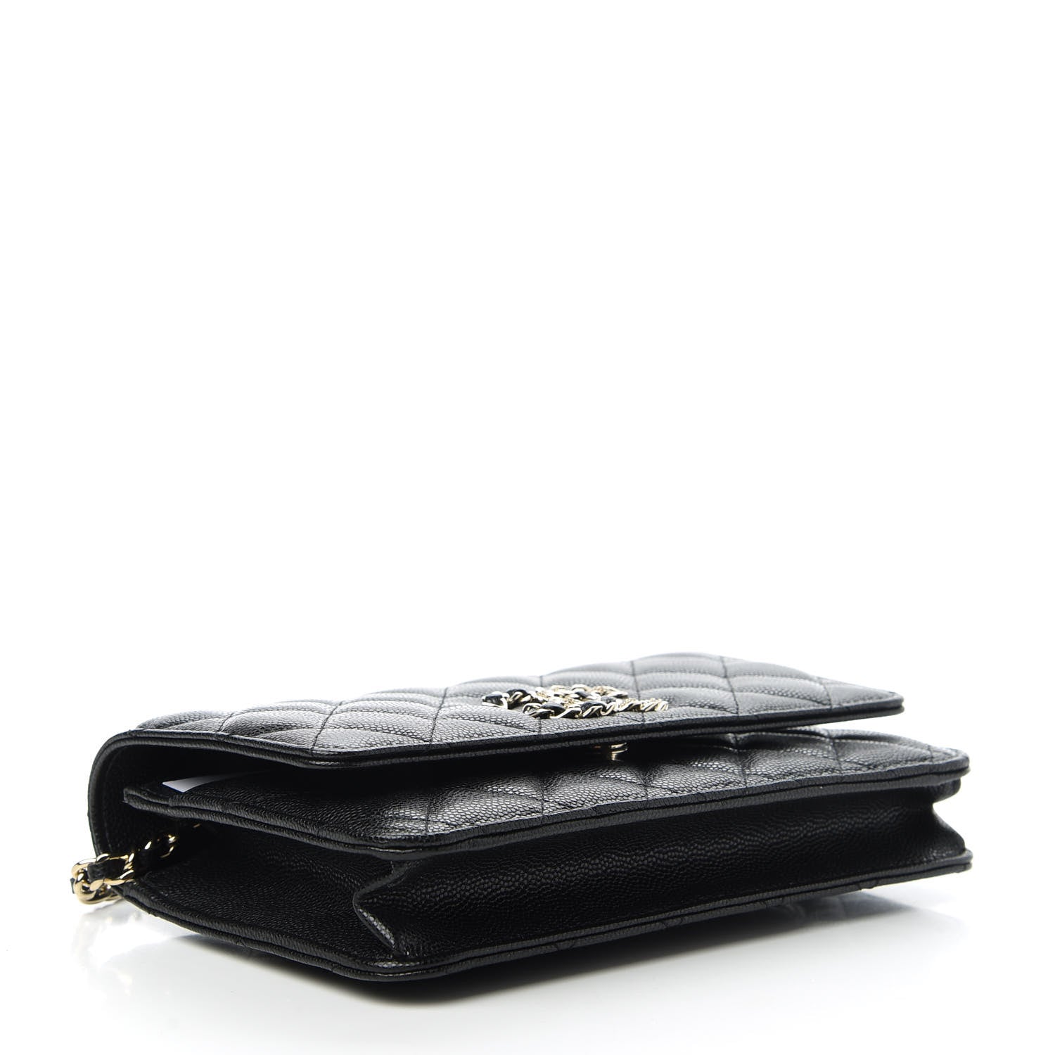 Chanel Caviar Quilted French New Wave Chain CC Wallet On Chain WOC Black 4 of 12