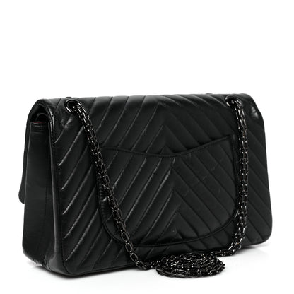 Chanel Aged Calfskin Chevron Quilted 2.55 Reissue 226 So Black 3 of 9