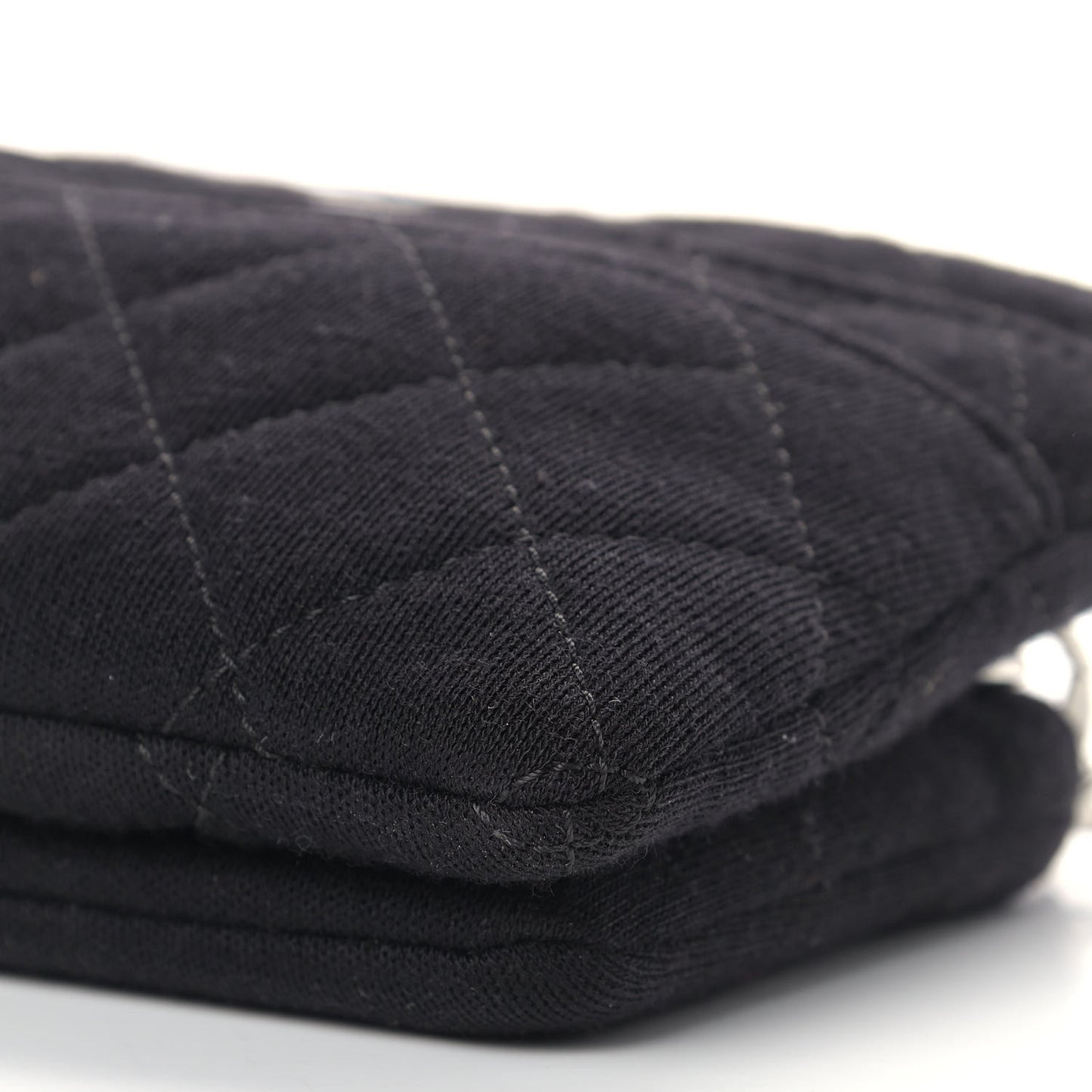 Jersey Quilted Mini Crossbody Bag Black
