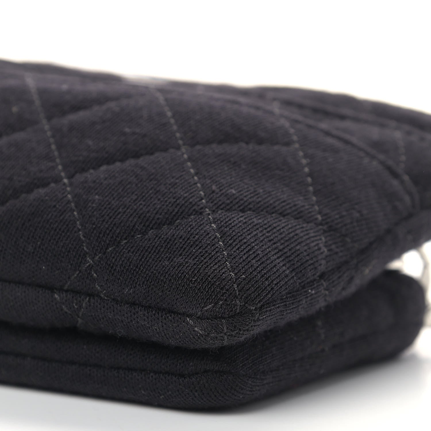 Chanel Jersey Quilted Mini Crossbody Bag Black 9 of 9