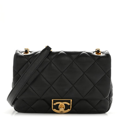Chanel Lambskin Quilted Mini Flap Black 1 of 13