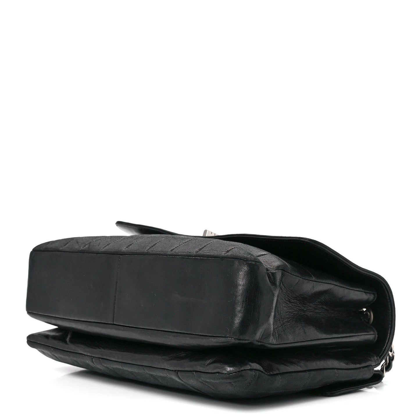 Lambskin Square Stitched Reissue Multi Pocket Flap Black