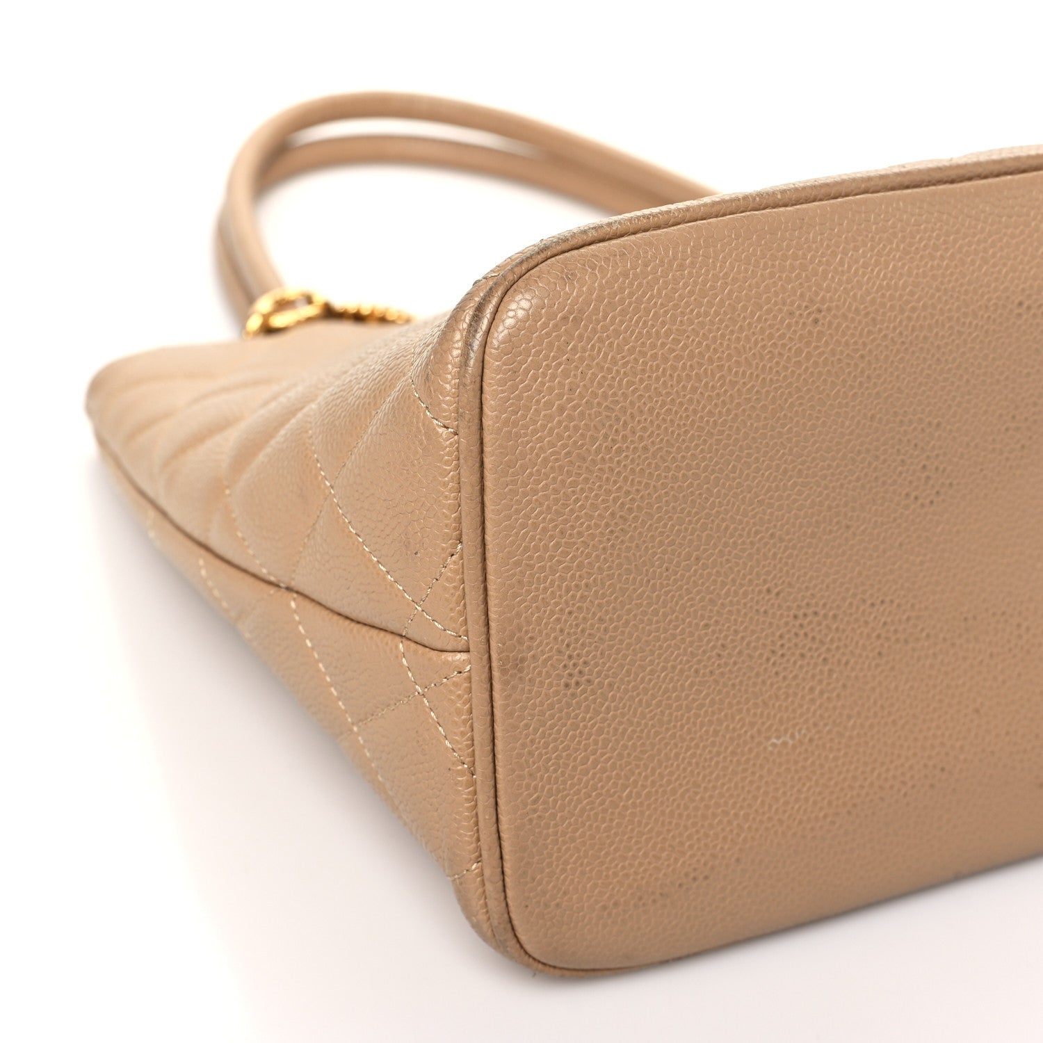 Chanel Caviar Quilted Medallion Tote Beige 9 of 12