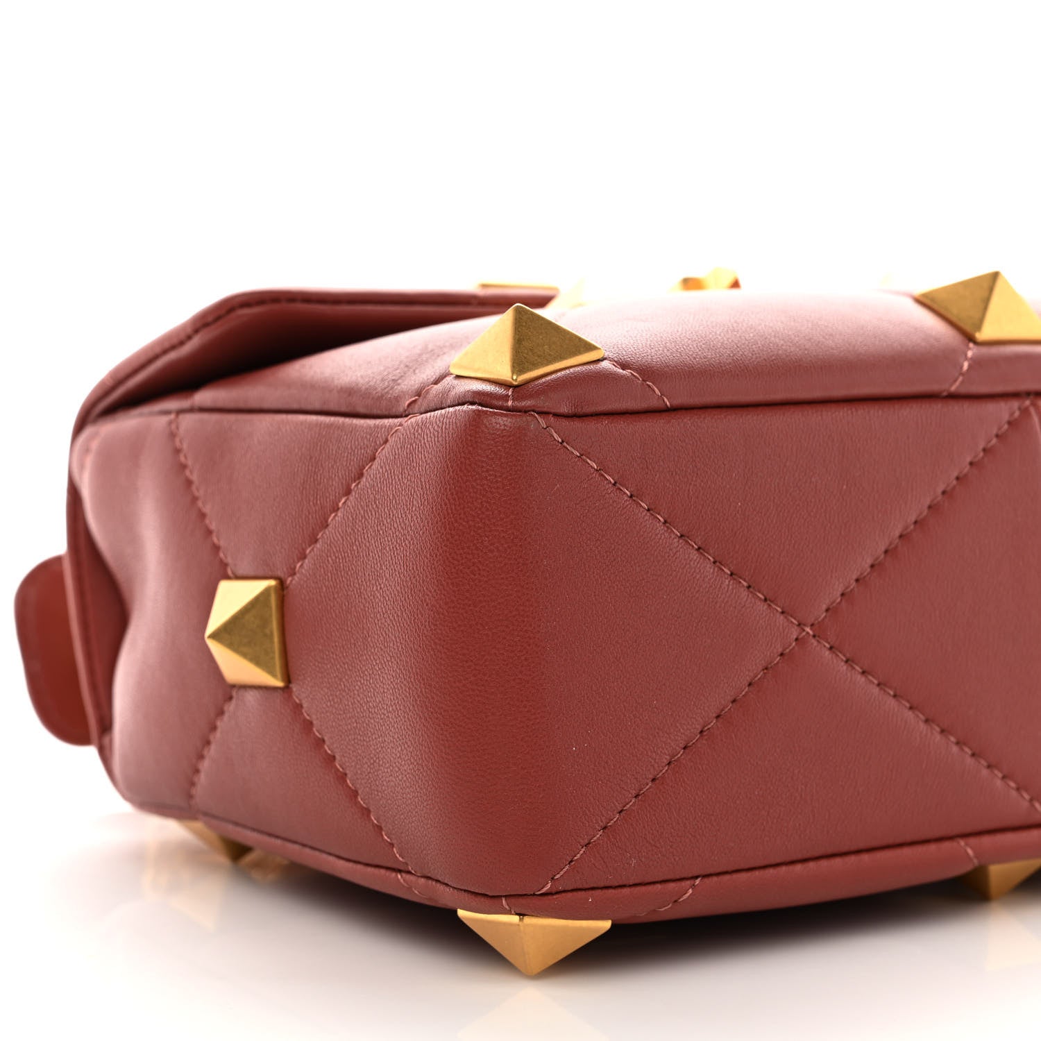 Valentino Garavani Nappa Medium Roman Stud Shoulder Bag Gingerbread 8 of 9