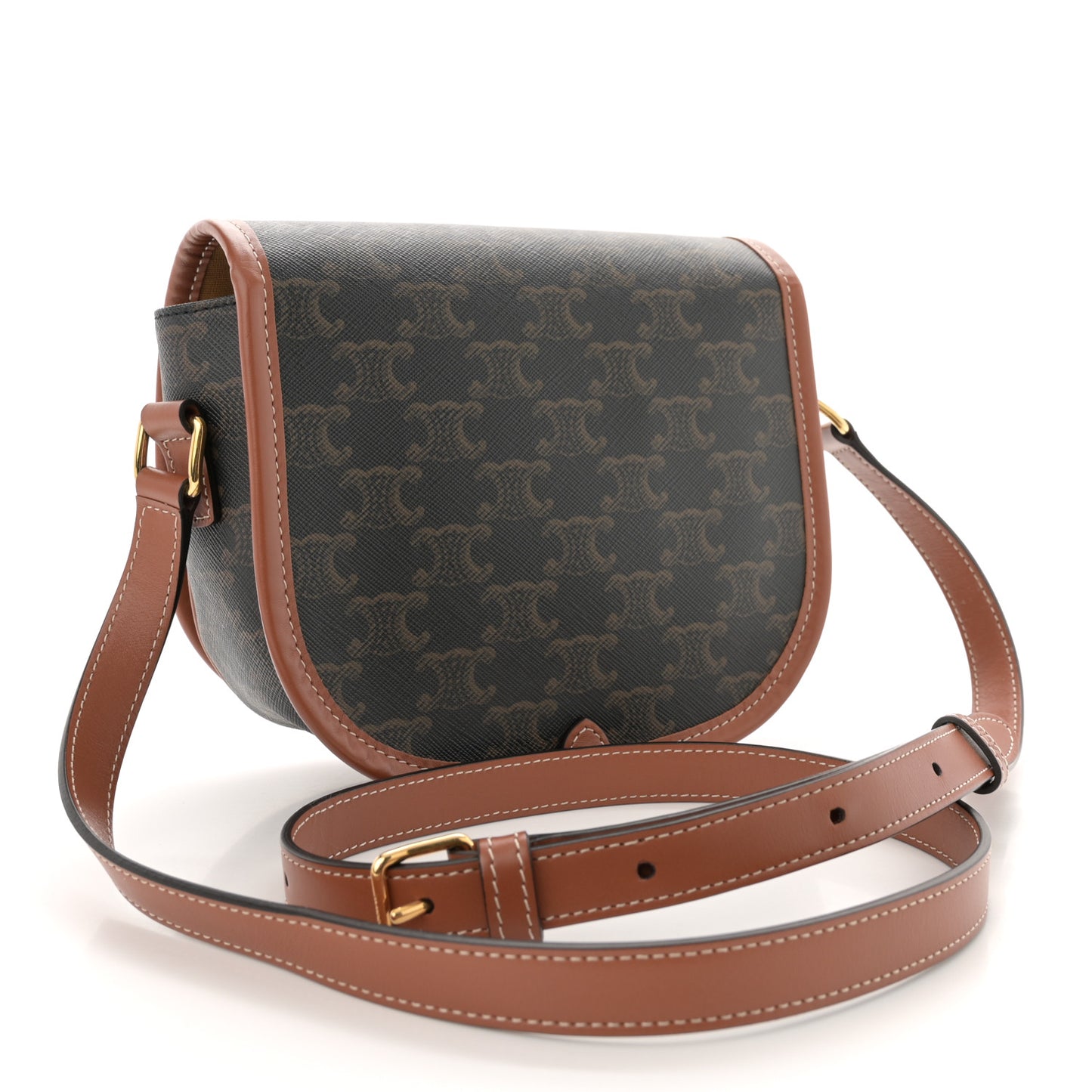 Triomphe Canvas Medium Folco Bag Tan