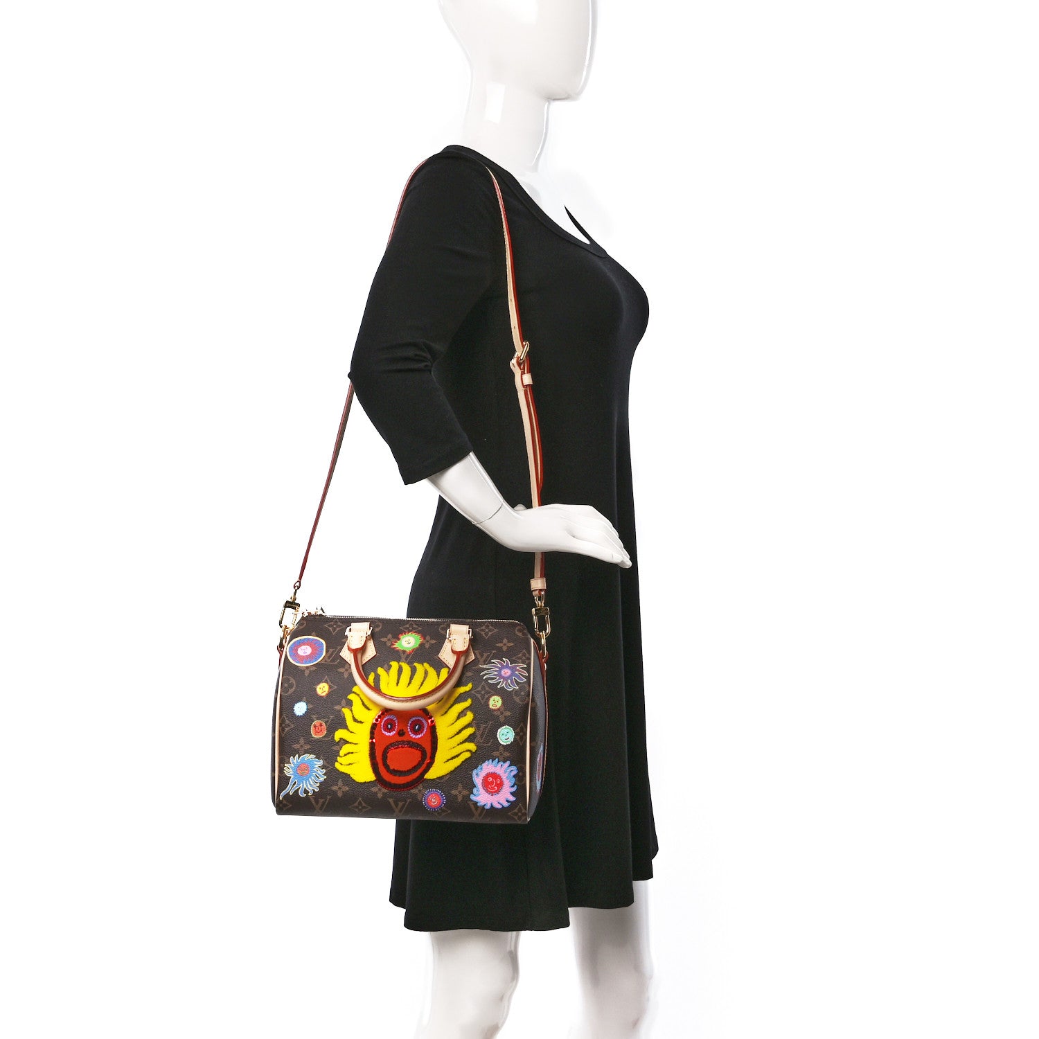 Louis Vuitton LV X YK Monogram Embroidered My Eternal Soul Speedy Bandouliere 25 Multicolor 2 of 8
