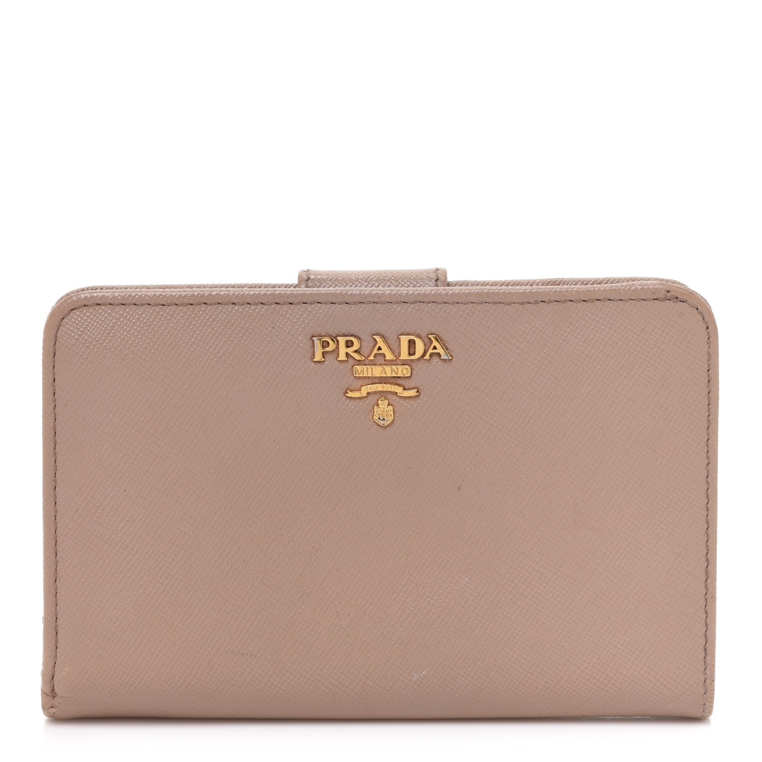 Prada Saffiano Metal Compact Wallet Cammeo 1 of 14
