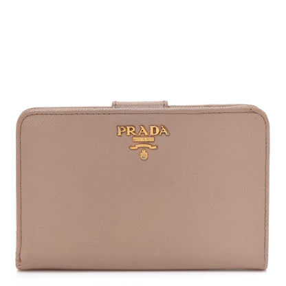 Prada Saffiano Metal Compact Wallet Cammeo 1 of 14