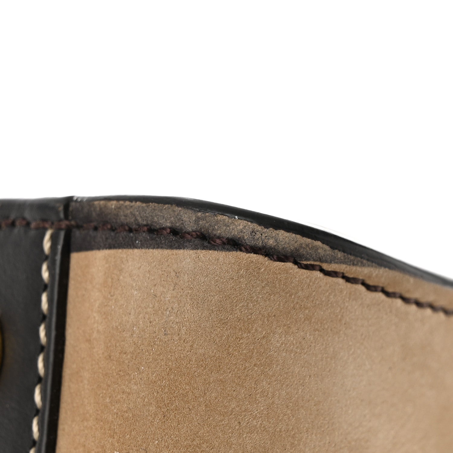 Fendi Vitello Nabuk Seta Pequin Medium Peekaboo Iconic Satchel Tobacco Moro Ebano 21 of 23