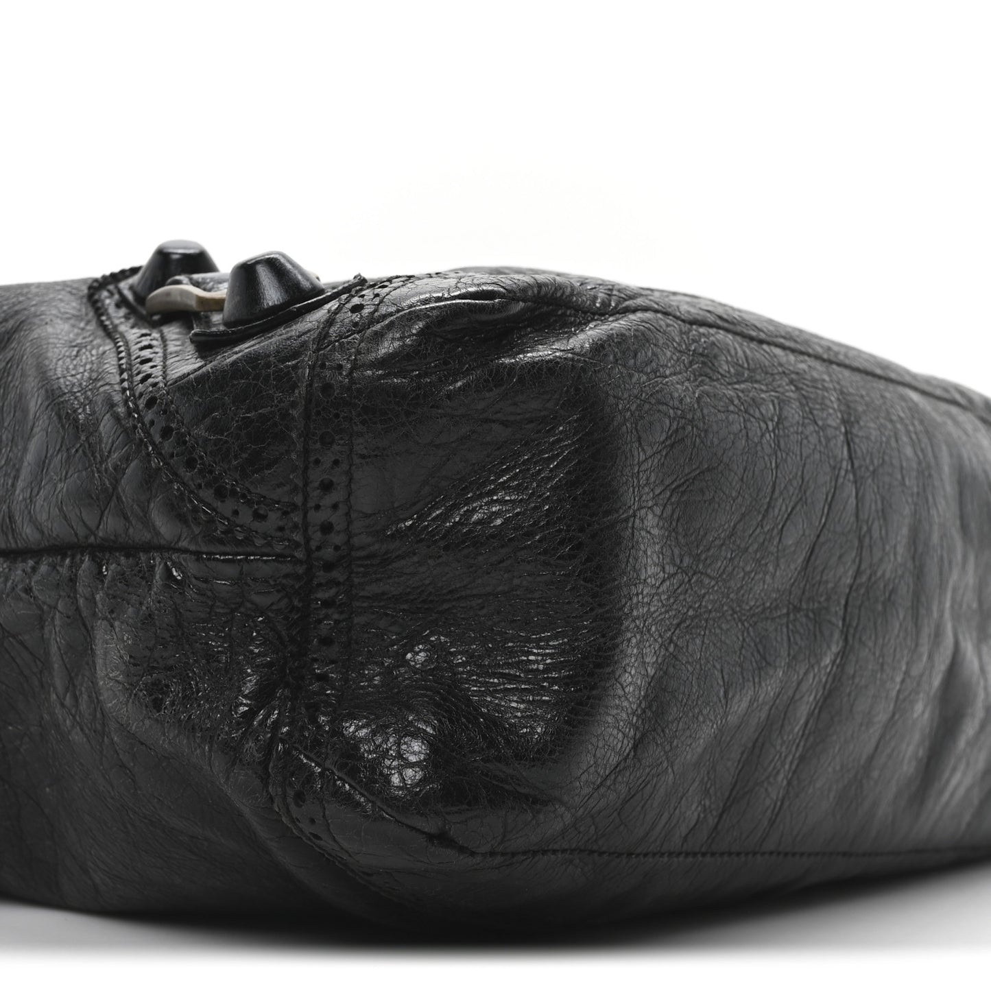 Agneau Giant Brogues Hardware Day Hobo Black