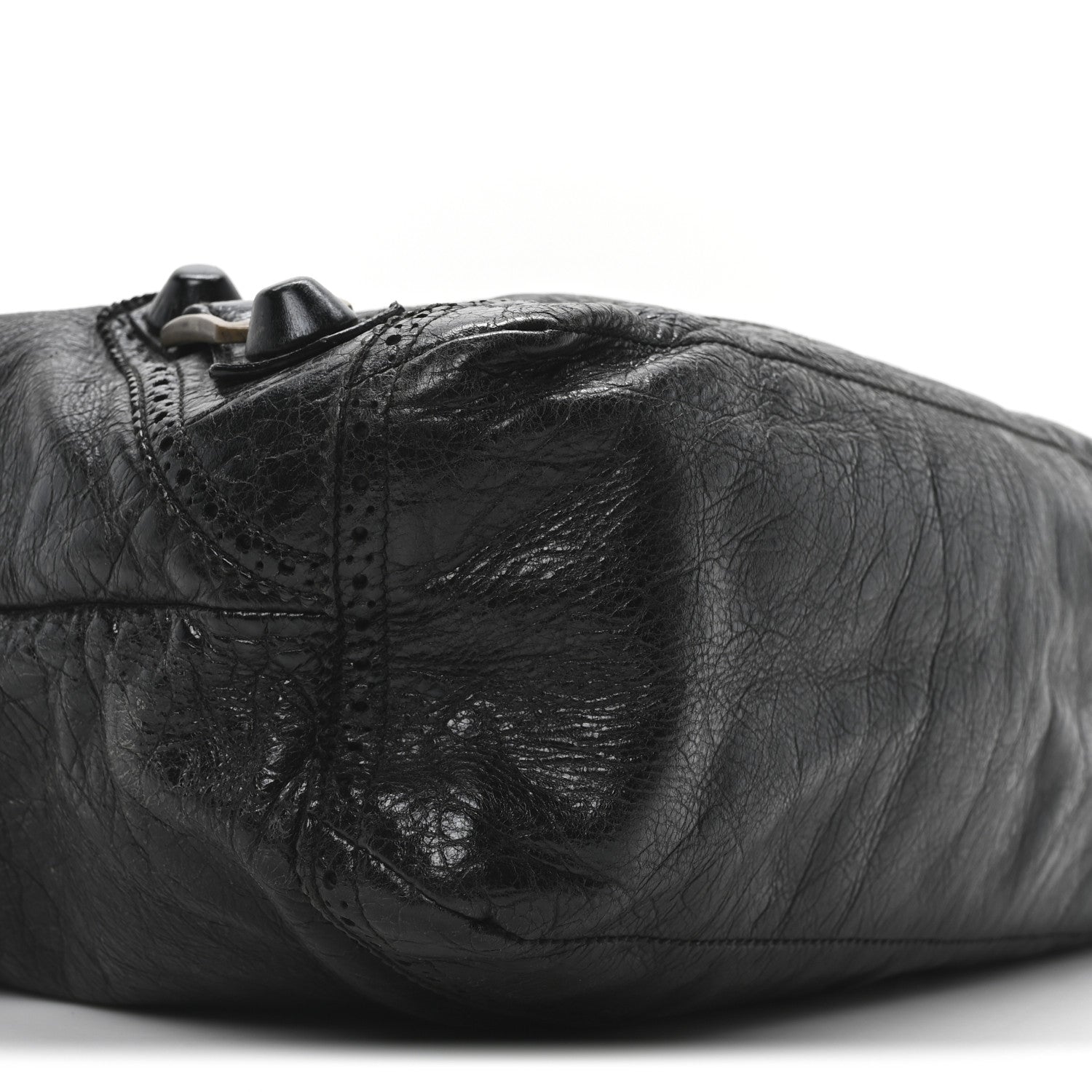 Balenciaga Agneau Giant Brogues Hardware Day Hobo Black 9 of 10