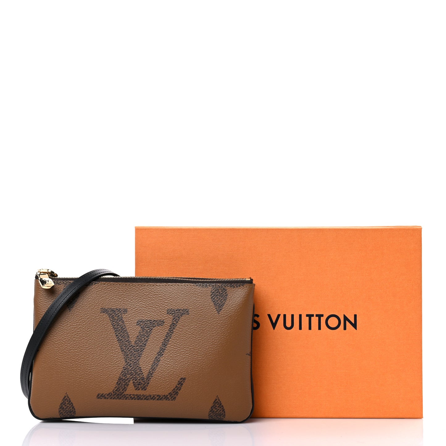 Reverse Monogram Giant Double Zip Pochette