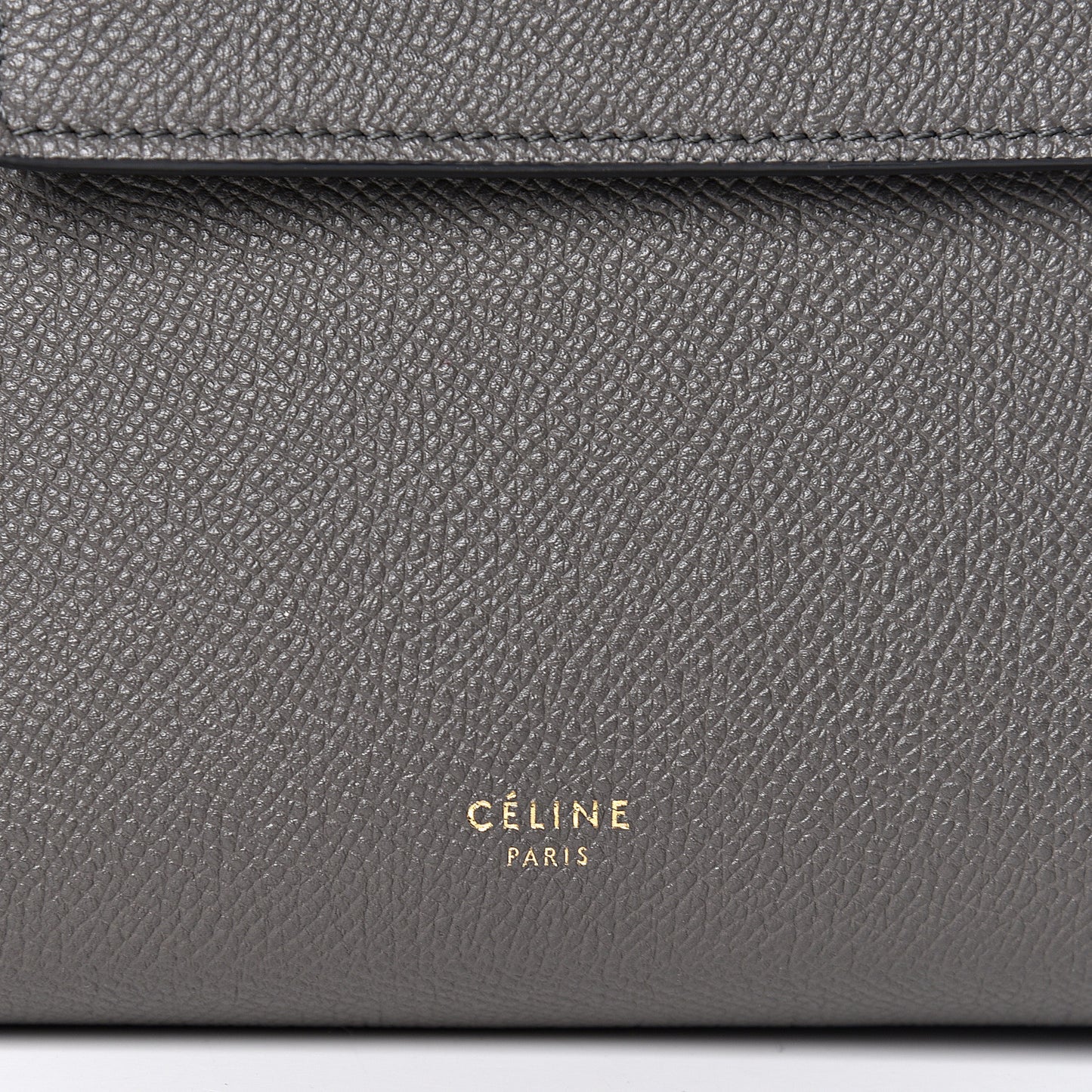 Grained Calfskin Nano Belt Bag Grey