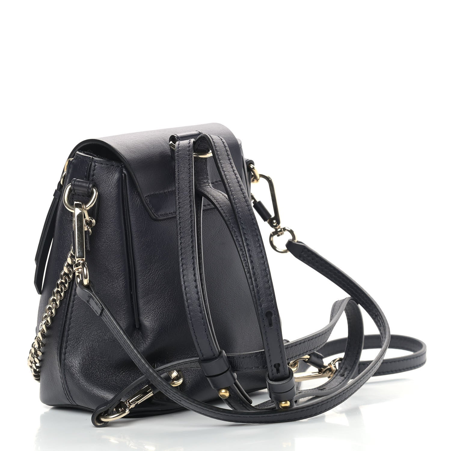 Chloe Calfskin Quilted Mini Faye Backpack Black 3 of 9