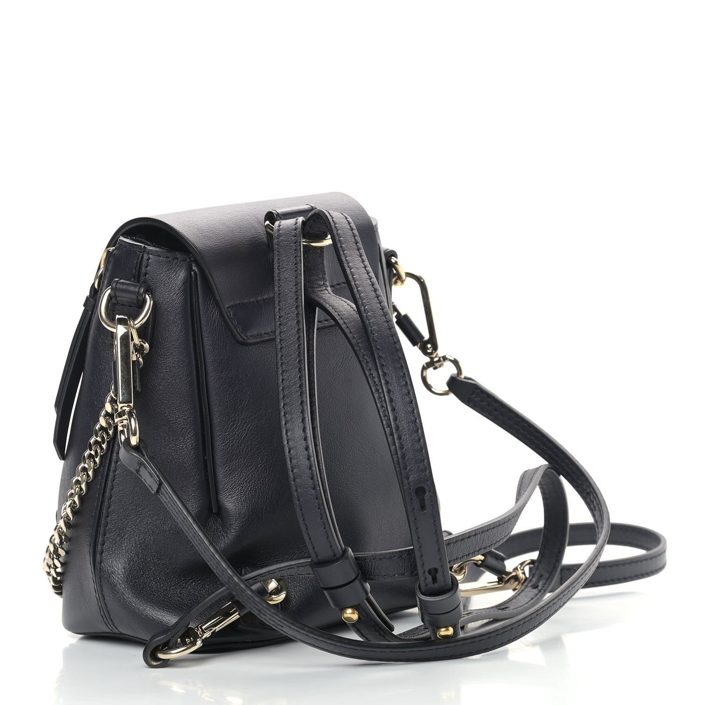 Calfskin Quilted Mini Faye Backpack Black