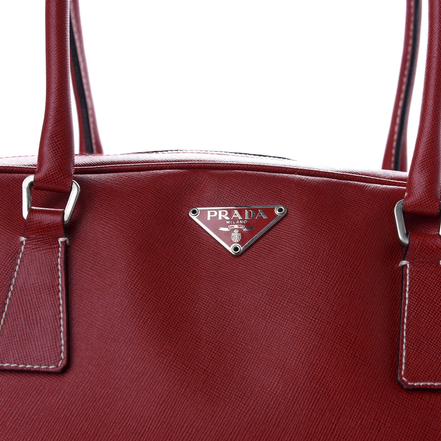 Saffiano Lux Bowling Bag Fuoco