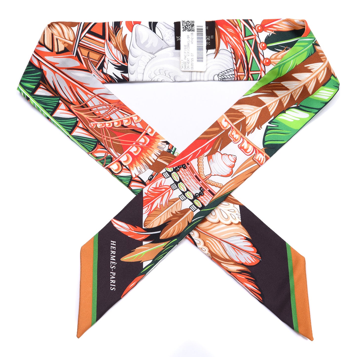 Silk La Danse Pacifique Twilly Vert Vif Corail