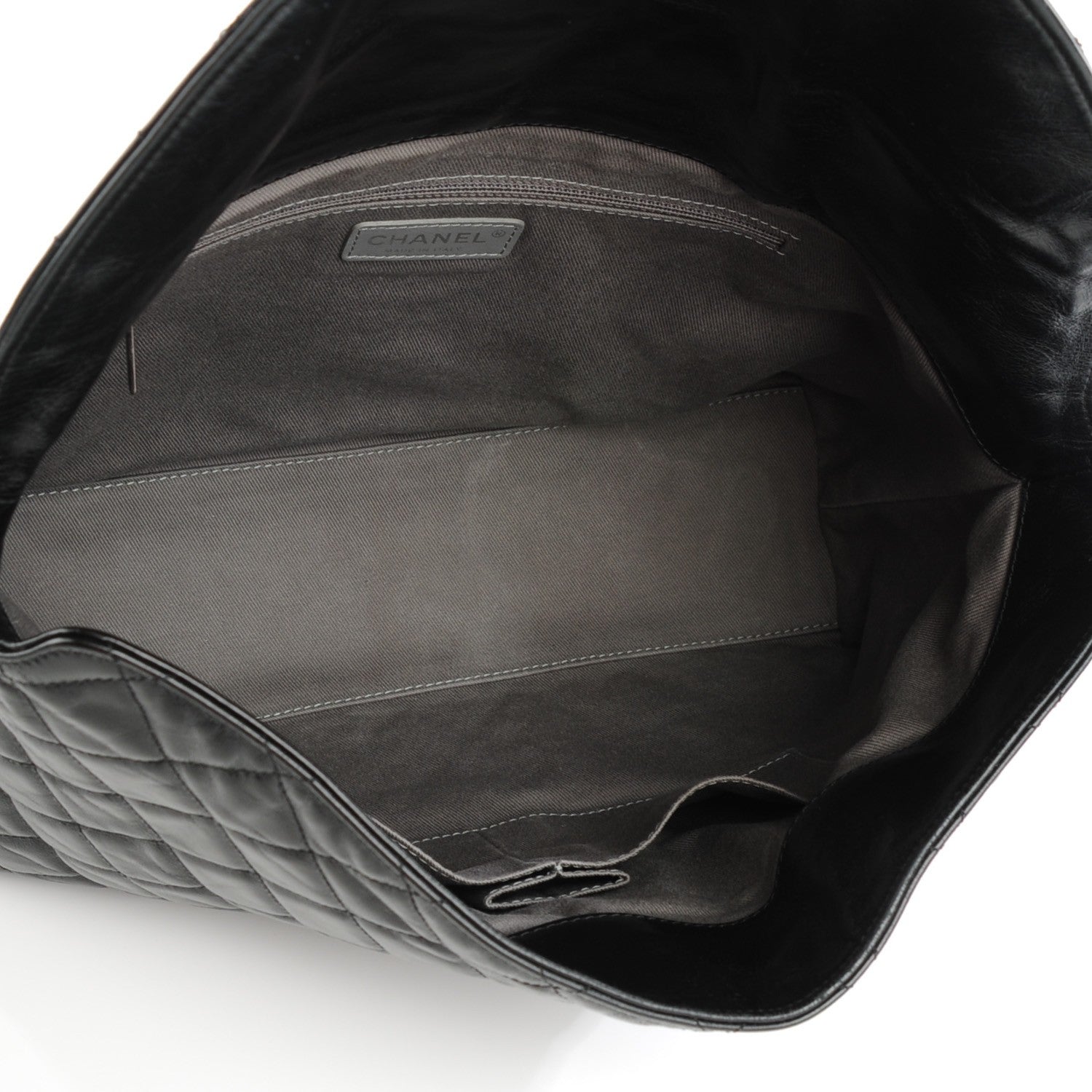 Chanel Glazed Calfskin Quilted Hobo Black 5 of 7