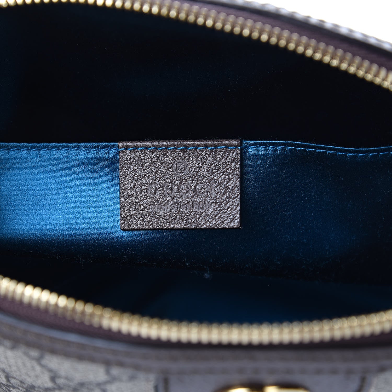 Gucci GG Supreme Monogram Textured Dollar Calfskin Web Small Ophidia Dome Shoulder Bag Beige Ebony New Acero 6 of 11