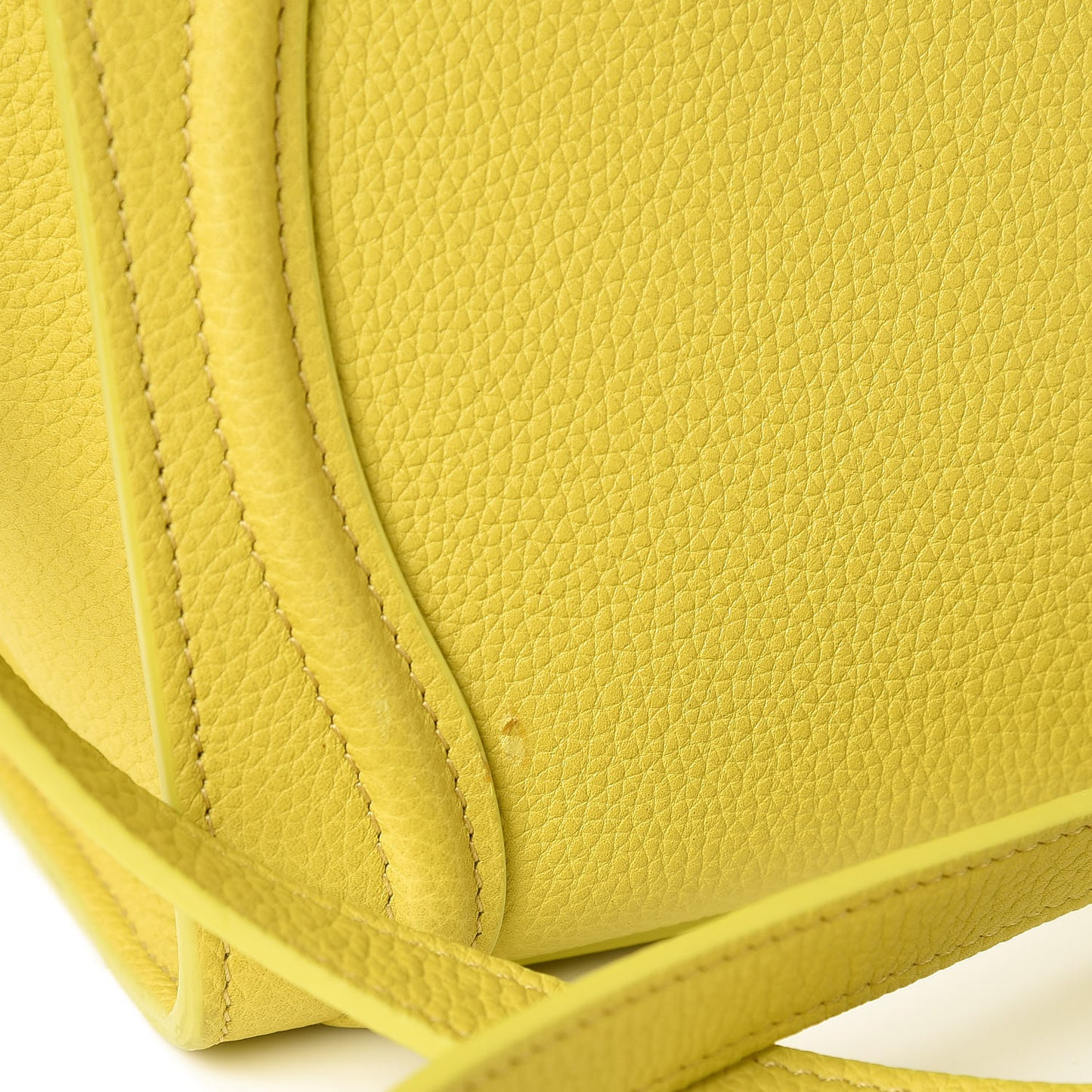 Drummed Calfskin Nano Luggage Mimosa