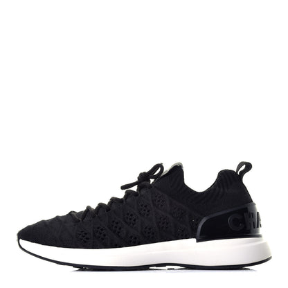 Chanel Fabric Logo Sneakers 39 Black 1 of 10