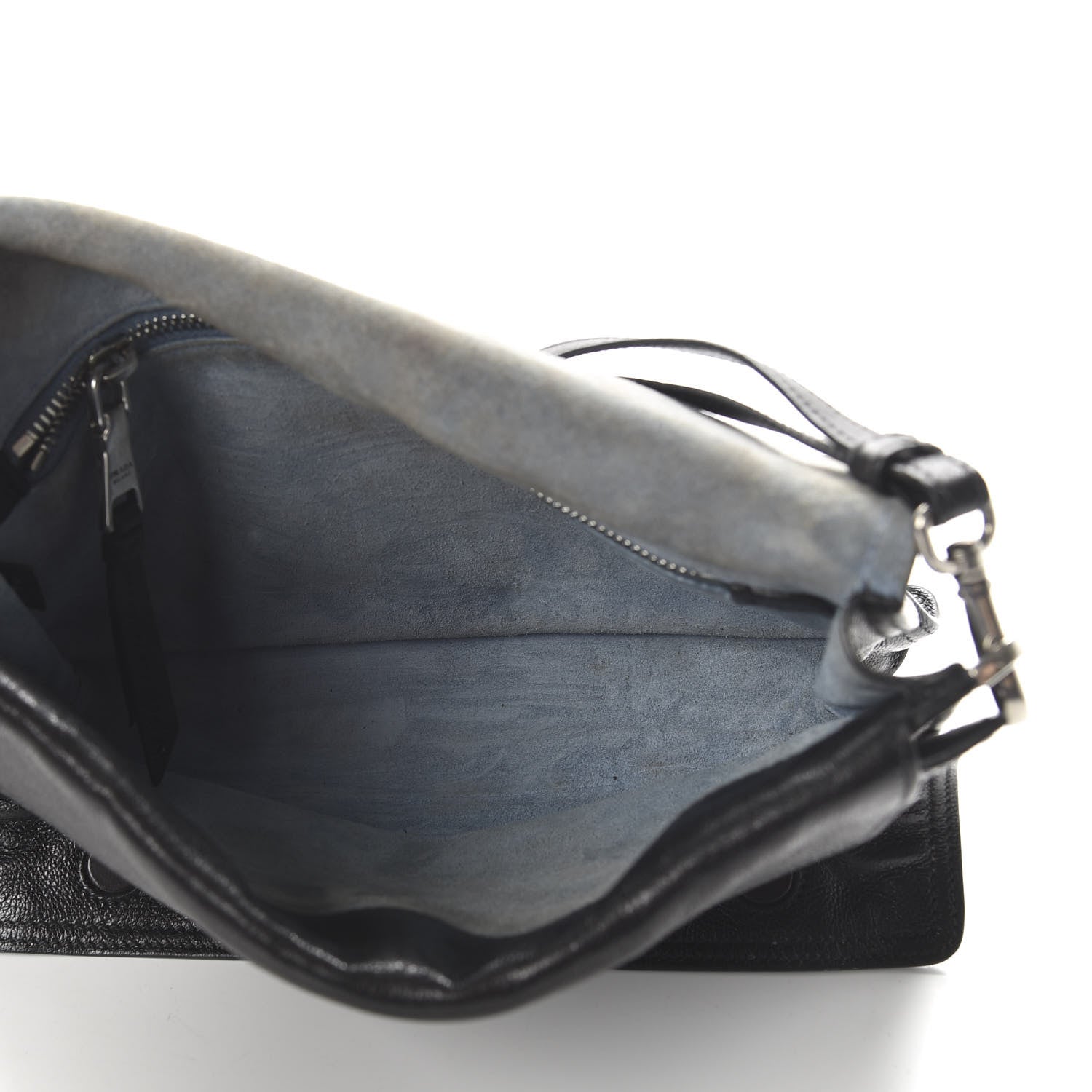 Prada Glace Calf Etiquette Flap Black Astrale 5 of 10