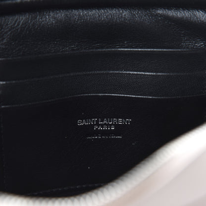Saint Laurent Grain De Poudre Matelasse Monogram Mini Lou Camera Bag Marble Pink 8 of 11