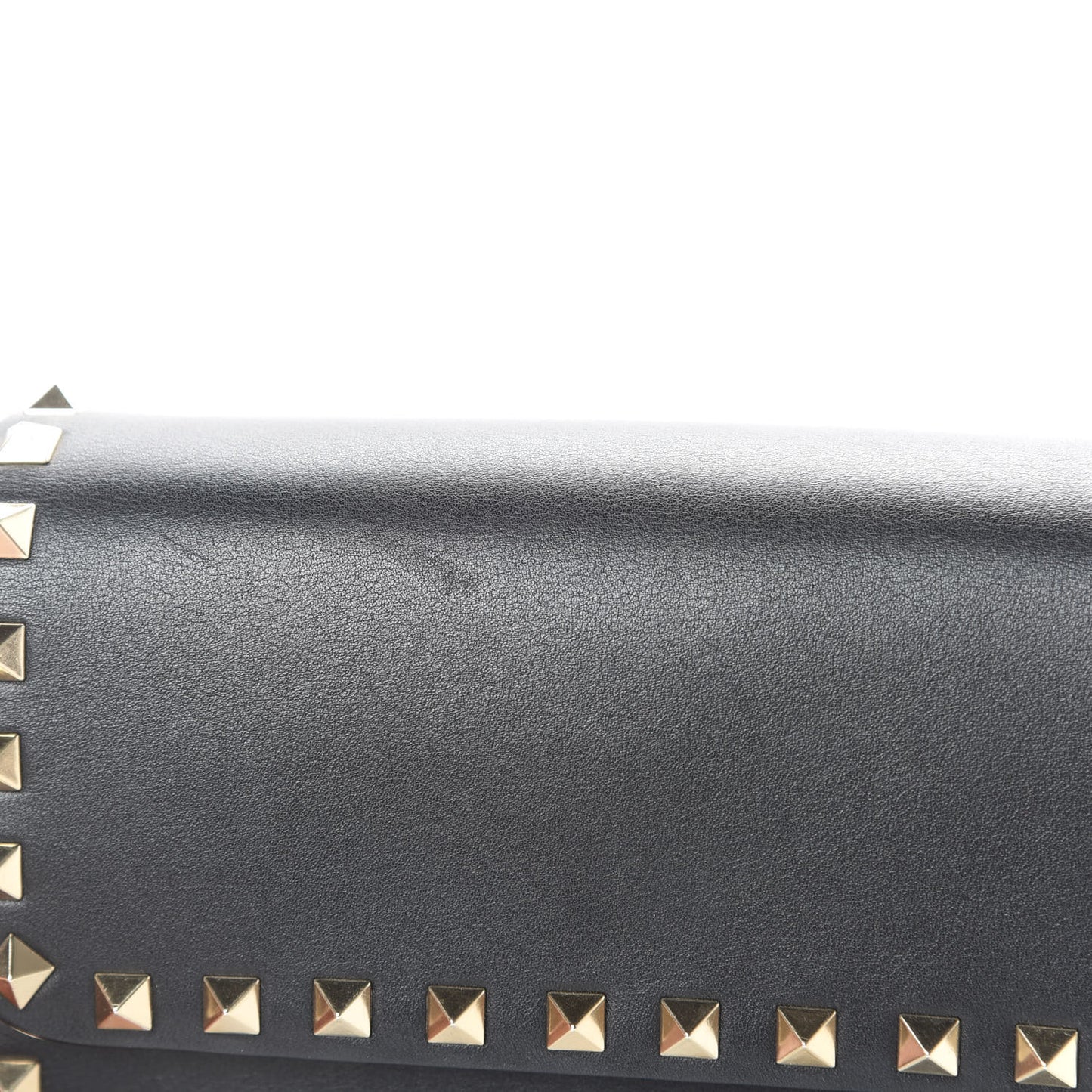 Vitello Rockstud Flap Crossbody Bag Black