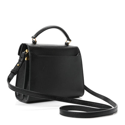 Saint Laurent Grain de Poudre Mini Classic Monogram Cassandra Top Handle Black 3 of 10
