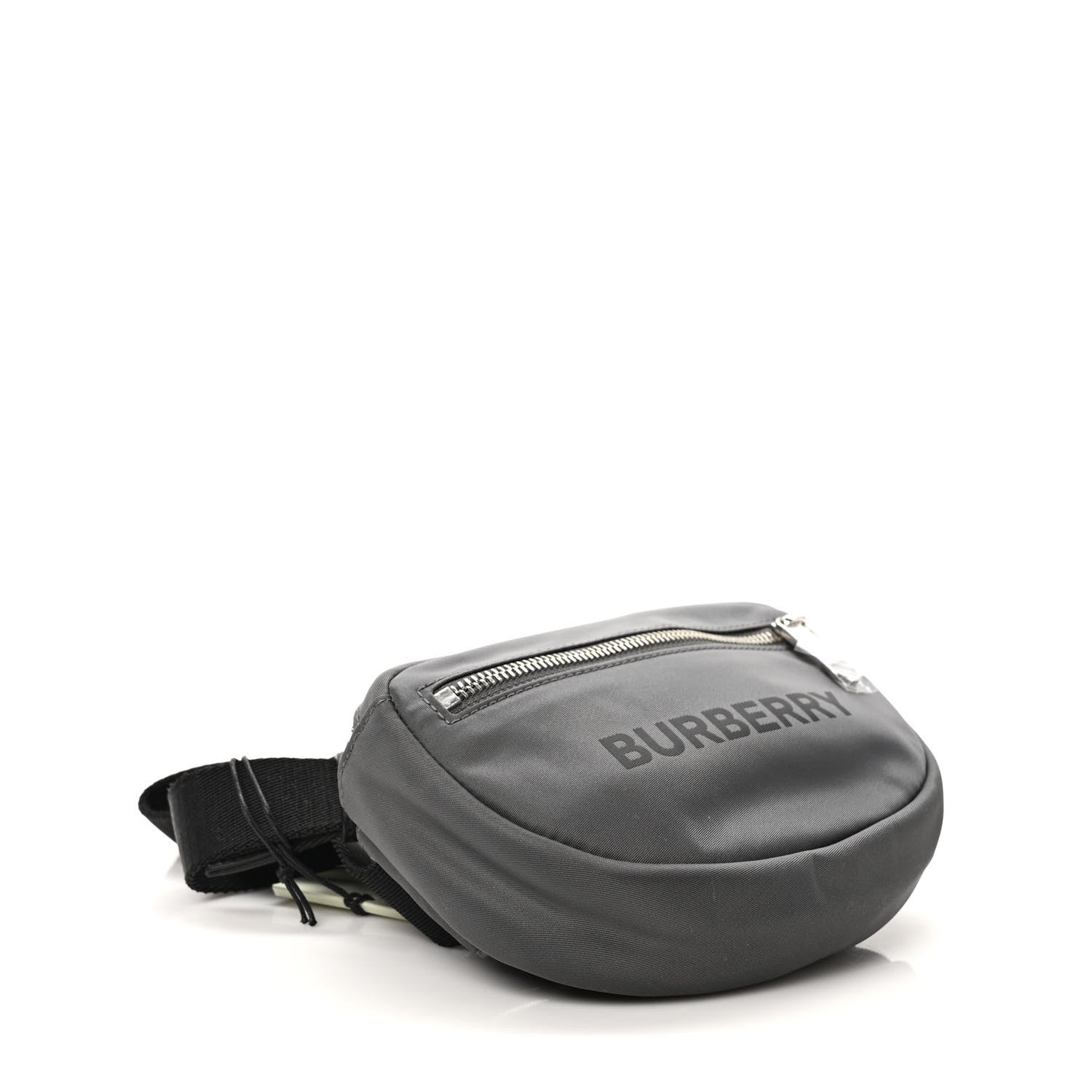 Burberry Econyl Logo Print Small Cannon Bum Bag Charcoal Grey 4 of 9