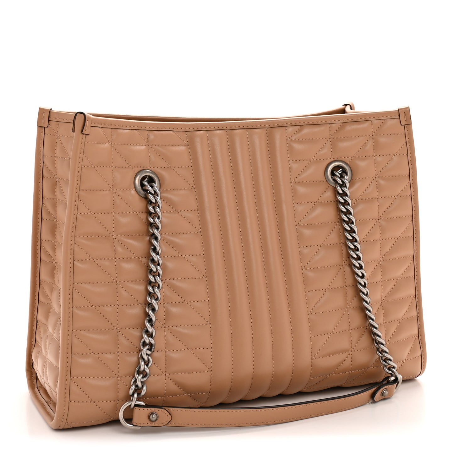 Calfskin Matelasse Aria Medium GG Marmont Shoulder Tote Camelia