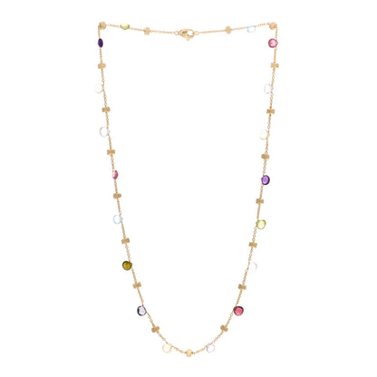 Marco Bicego 18K Yellow Gold Multi Gemstone Paradise Necklace Collar Necklace 3 of 4